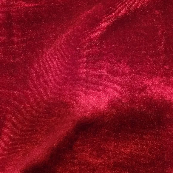 Stretchy Red Velvet Mini Dress - Picture 2 of 4